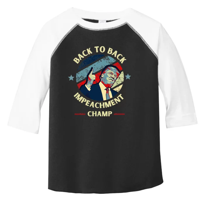 Back To Back Impeachment Champ Trump Impeachment Toddler Fine Jersey T-Shirt