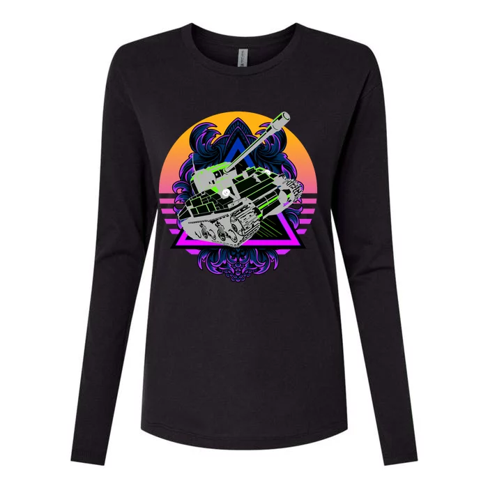 Battle Tank Womens Cotton Relaxed Long Sleeve T-Shirt