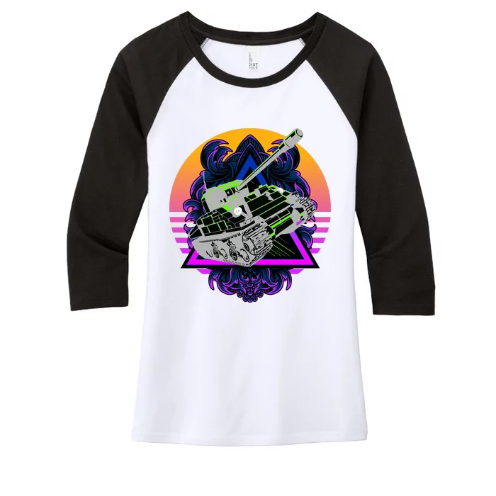 Battle Tank Women's Tri-Blend 3/4-Sleeve Raglan Shirt