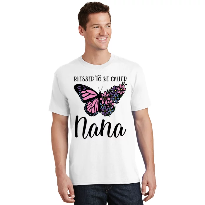 Blessed To Be Called Nana Butterfly Mothers Day T-Shirt