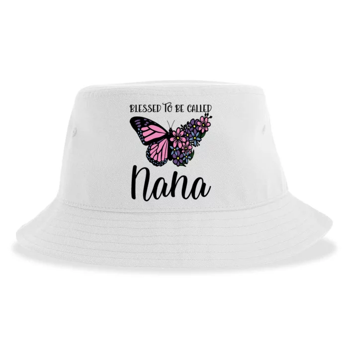 Blessed To Be Called Nana Butterfly Mothers Day Sustainable Bucket Hat