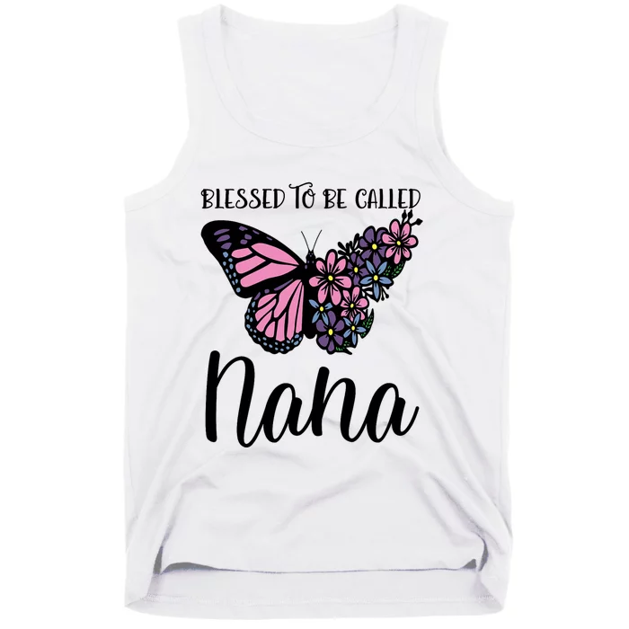 Blessed To Be Called Nana Butterfly Mothers Day Tank Top