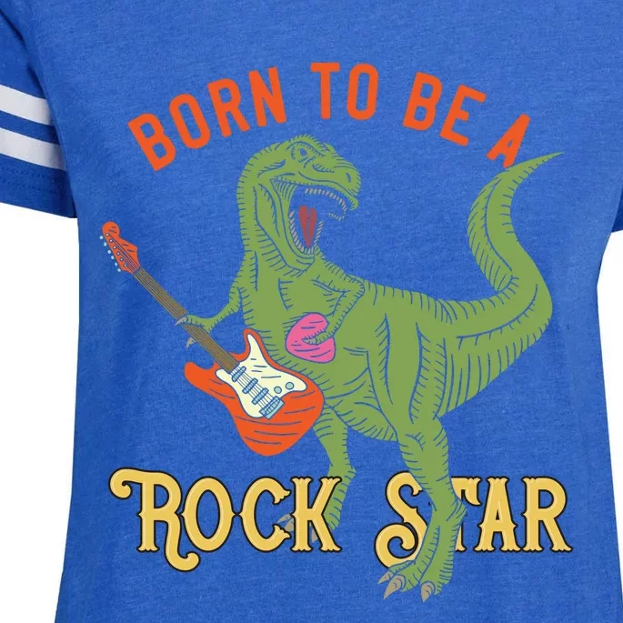 Born To Be A Rock Star Enza Ladies Jersey Football T-Shirt