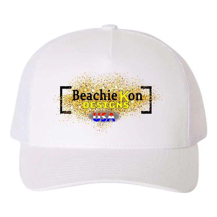 BeachiekonDesigns Teaseteetops Beachiekon USA Yupoong Adult 5-Panel Trucker Hat