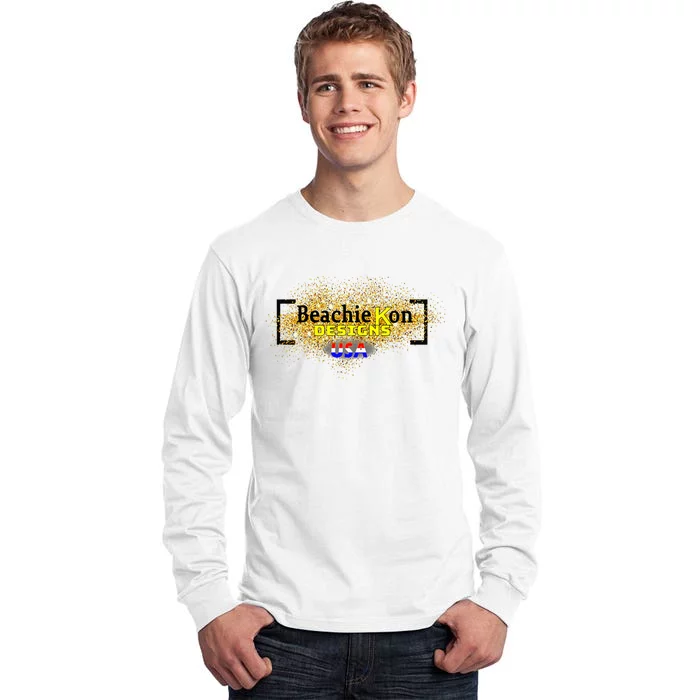 BeachiekonDesigns Teaseteetops Beachiekon USA Tall Long Sleeve T-Shirt