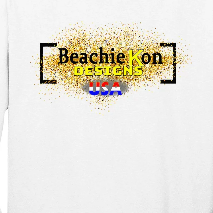 BeachiekonDesigns Teaseteetops Beachiekon USA Tall Long Sleeve T-Shirt