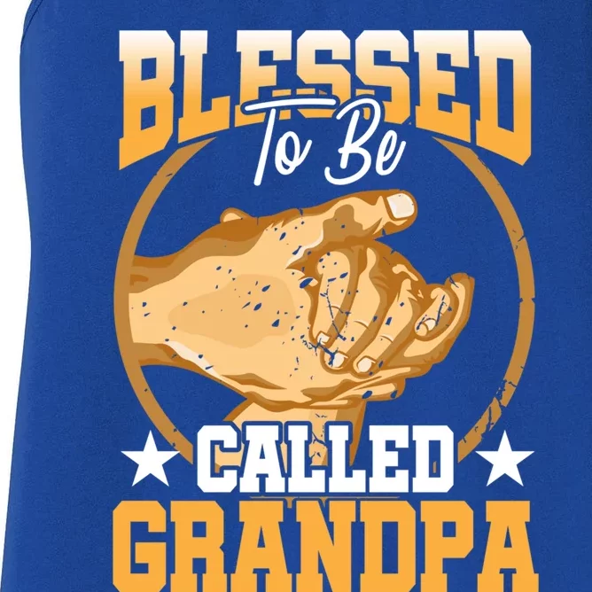 Blessed To Be Called Grandpa Fathers Day Grandfather Great Gift Women's Racerback Tank