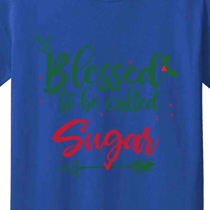 Blessings To Be Called Sugar Christmas Gift Grandma Gift Funny Gift Kids T-Shirt