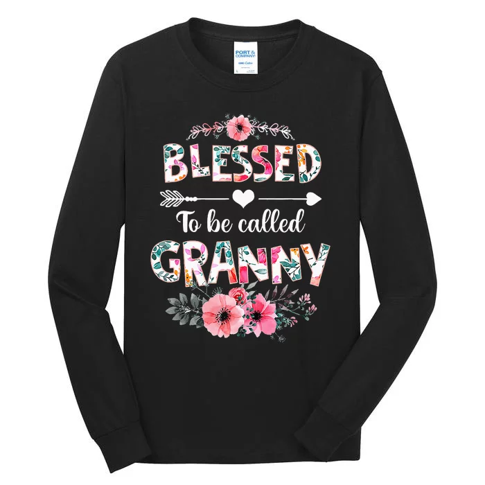 Blessed To Be Called Granny Funny Granny Mother's Day Tall Long Sleeve T-Shirt