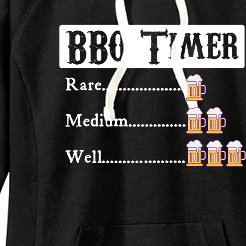 Bbq Timer Barbecue Gift Women's Fleece Hoodie