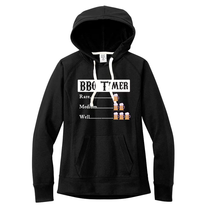 Bbq Timer Barbecue Gift Women's Fleece Hoodie