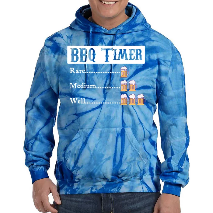 Bbq Timer Barbecue Gift Tie Dye Hoodie