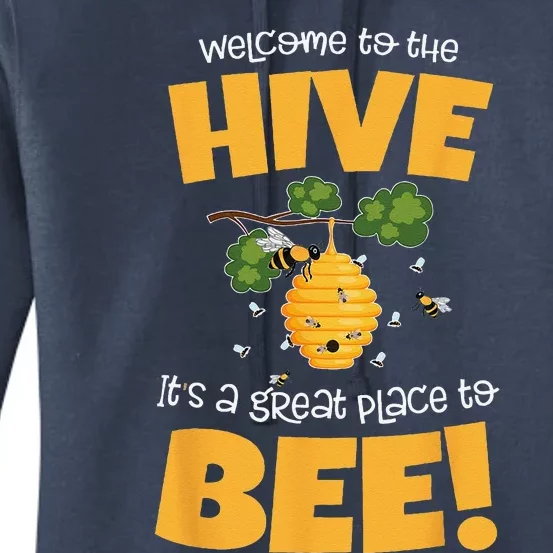 Bee Theme Back To School For Teachers Welcome To The Hive Women's Pullover Hoodie