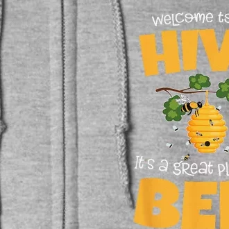 Bee Theme Back To School For Teachers Welcome To The Hive Full Zip Hoodie