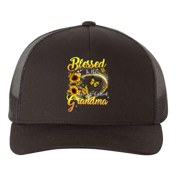 Blessed To Be Called Grandma Tee Sunflower Yupoong Adult 5-Panel Trucker Hat