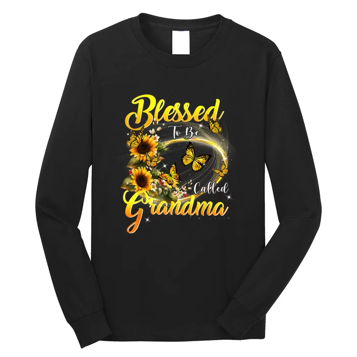 Blessed To Be Called Grandma Tee Sunflower Long Sleeve Shirt