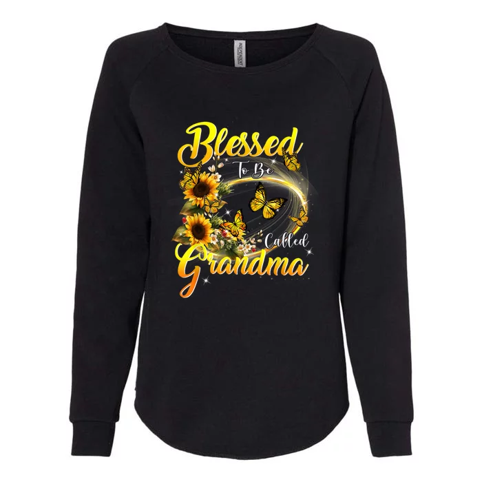 Blessed To Be Called Grandma Tee Sunflower Womens California Wash Sweatshirt