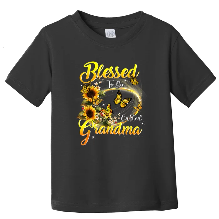 Blessed To Be Called Grandma Tee Sunflower Toddler T-Shirt