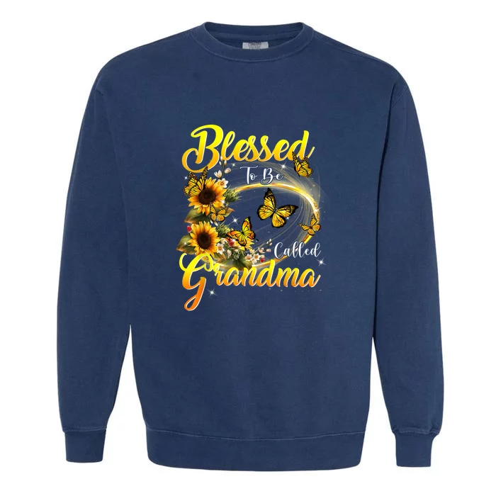 Blessed To Be Called Grandma Tee Sunflower Garment-Dyed Sweatshirt