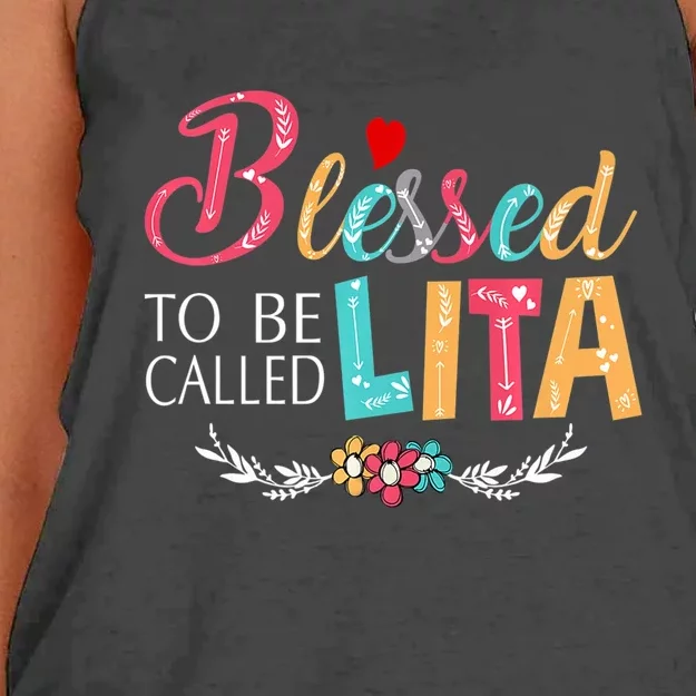 Blessed To Be Called Lita MotherS Day Women's Knotted Racerback Tank