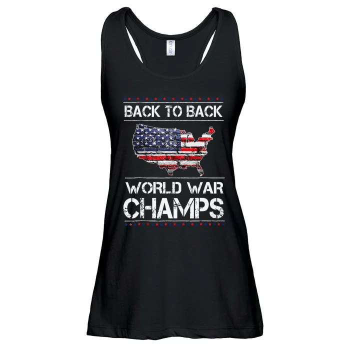 Back To Back Undefeated World War Champs Ladies Essential Flowy Tank