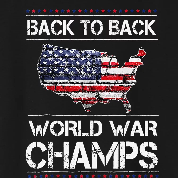 Back To Back Undefeated World War Champs Women's Crop Top Tee