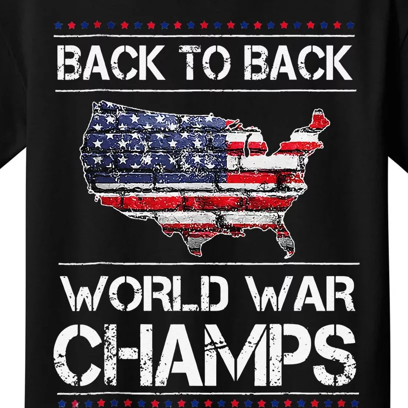 Back To Back Undefeated World War Champs Kids T-Shirt