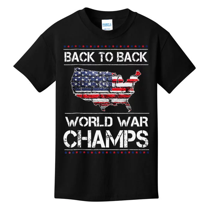 Back To Back Undefeated World War Champs Kids T-Shirt