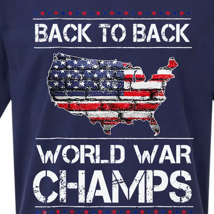 Back To Back Undefeated World War Champs Sueded Cloud Jersey T-Shirt