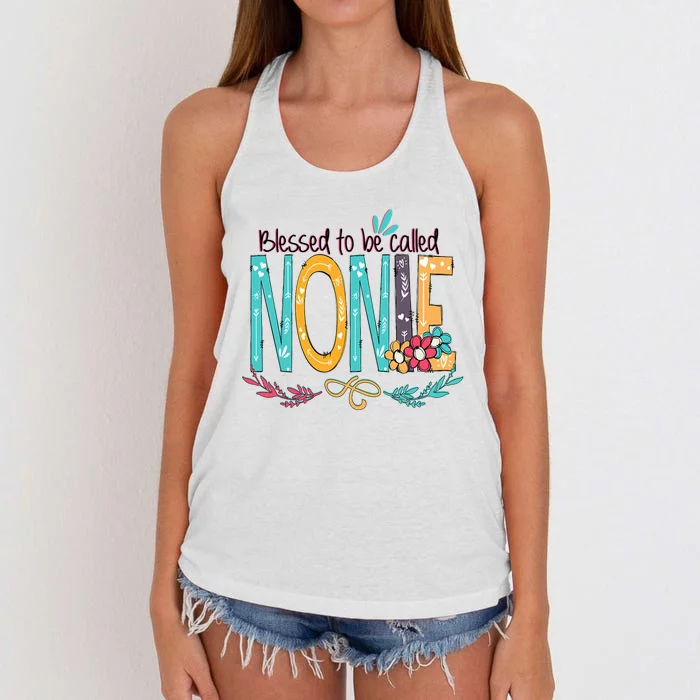 Blessed To Be Called Nonie MotherS Day Women's Knotted Racerback Tank