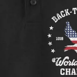 Back To Back World War Champs Funny 4th Of July Design Dry Zone Grid Performance Polo