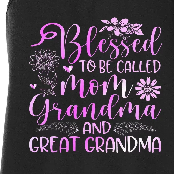 Blessed To Be Called Mom Grandma Women's Racerback Tank