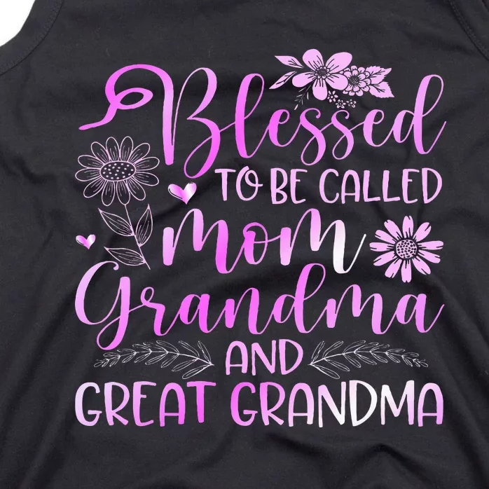 Blessed To Be Called Mom Grandma Tank Top