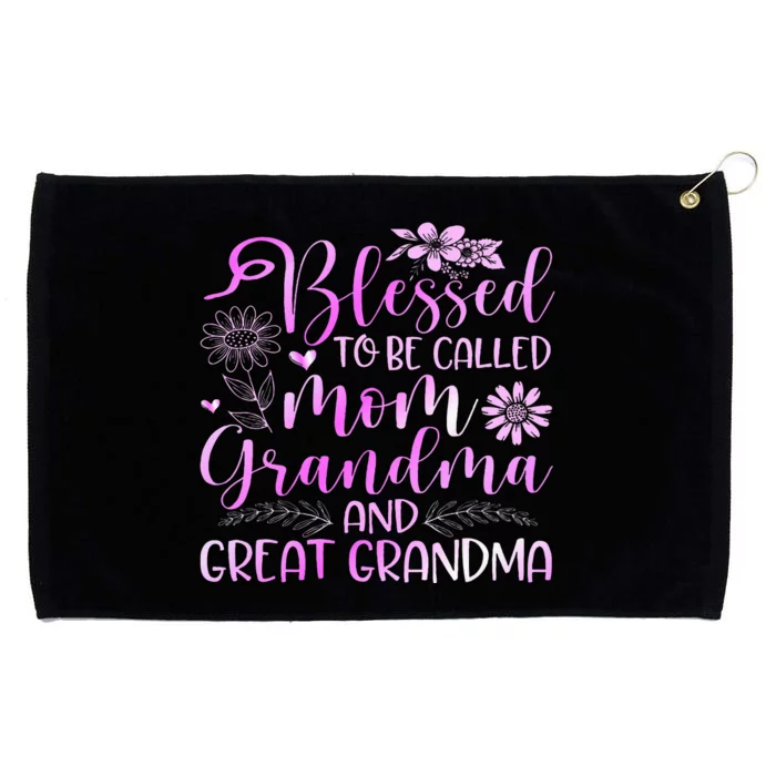 Blessed To Be Called Mom Grandma Grommeted Golf Towel