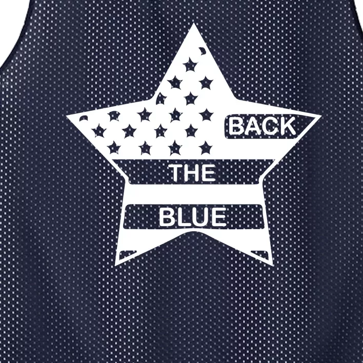 Back The Blue Mesh Reversible Basketball Jersey Tank