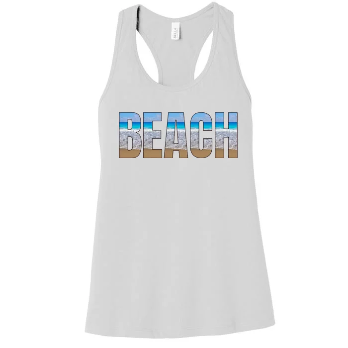 Beach The Beach Is My Happy Place Life Is Better Women's Racerback Tank