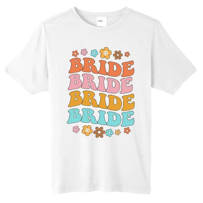 Bride To Be Bridal Shower Groovy Bachelorette Party Matching ChromaSoft Performance T-Shirt