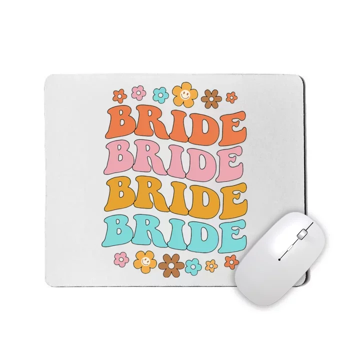 Bride To Be Bridal Shower Groovy Bachelorette Party Matching Mousepad