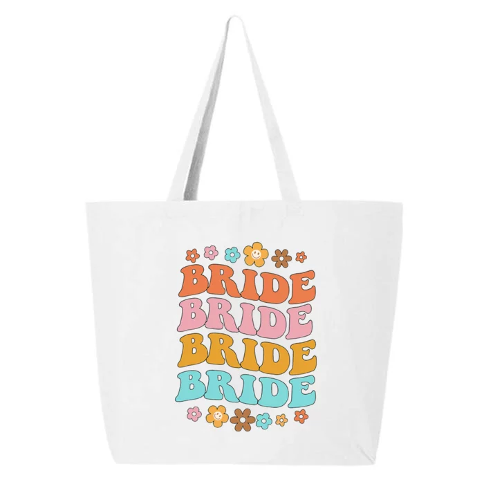 Bride To Be Bridal Shower Groovy Bachelorette Party Matching 25L Jumbo Tote