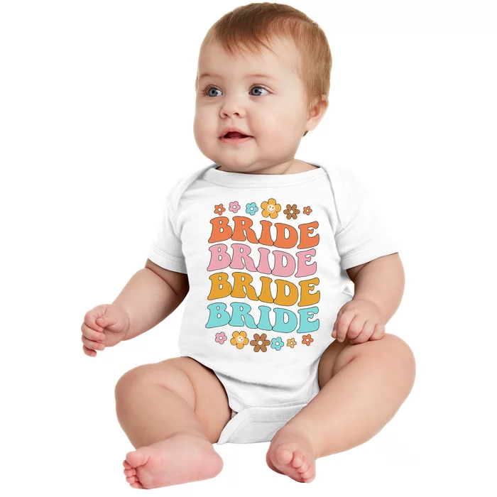 Bride To Be Bridal Shower Groovy Bachelorette Party Matching Baby Bodysuit