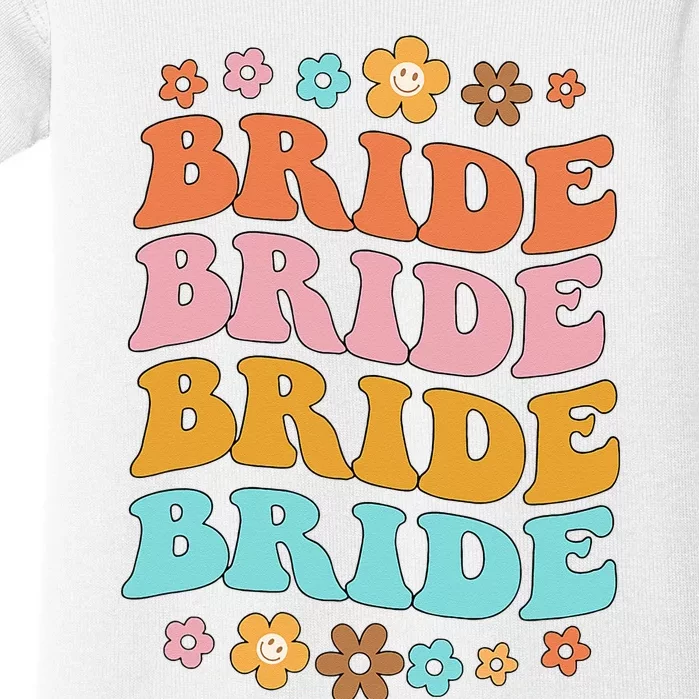 Bride To Be Bridal Shower Groovy Bachelorette Party Matching Baby Bodysuit