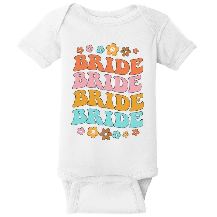 Bride To Be Bridal Shower Groovy Bachelorette Party Matching Baby Bodysuit