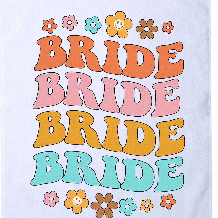 Bride To Be Bridal Shower Groovy Bachelorette Party Matching Platinum Collection Golf Towel