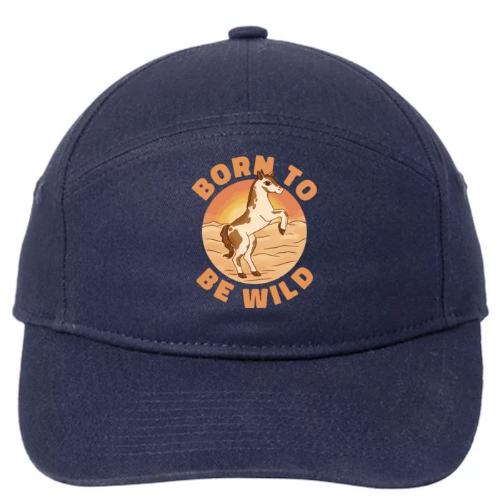 Born To Be Wild Horse Sunset 7-Panel Snapback Hat