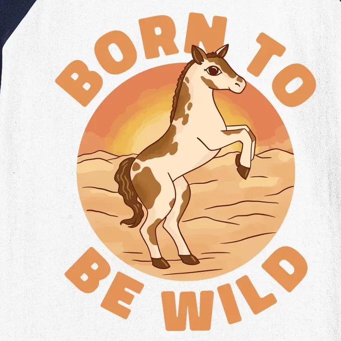 Born To Be Wild Horse Sunset Baseball Sleeve Shirt