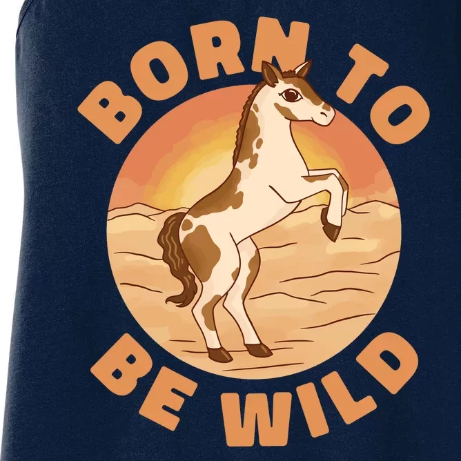 Born To Be Wild Horse Sunset Women's Racerback Tank