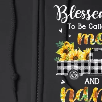 Blessed To Be Called Mom Nana Sunflower Truck Mother's Day Full Zip Hoodie