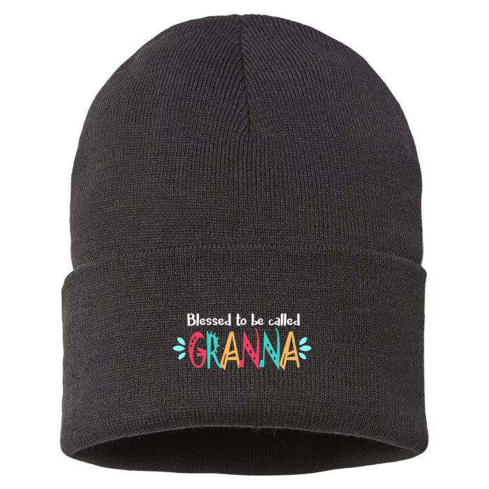 Blessed To Be Called Granna Mothers Day Sustainable Knit Beanie