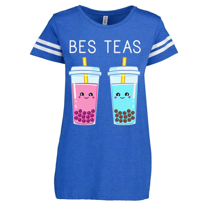 Bubble Tea Boba Tapioca Pearls Milk Drink Kawaii Friend Enza Ladies Jersey Football T-Shirt