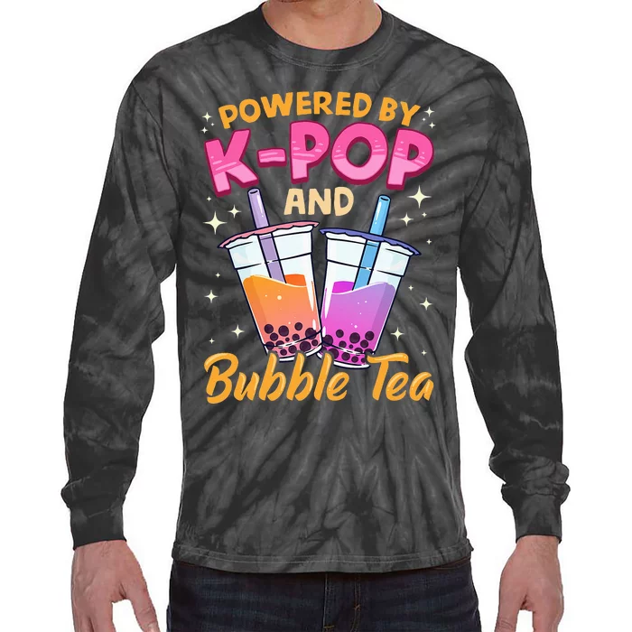 Bubble Tea Boba K POP Music Lover Korean Milk Anime Gift Tie-Dye Long Sleeve Shirt